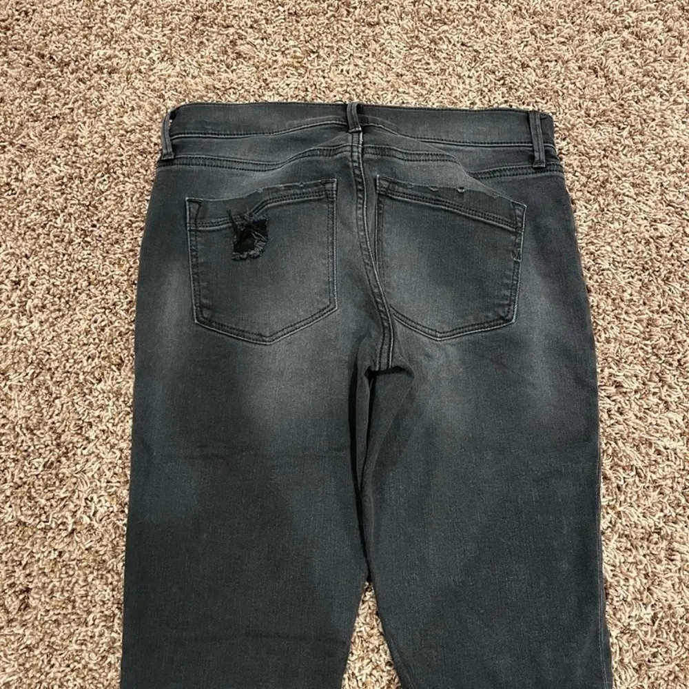 Express Lace Up Mid Rise Ankle Leggings Jeans - Image 5