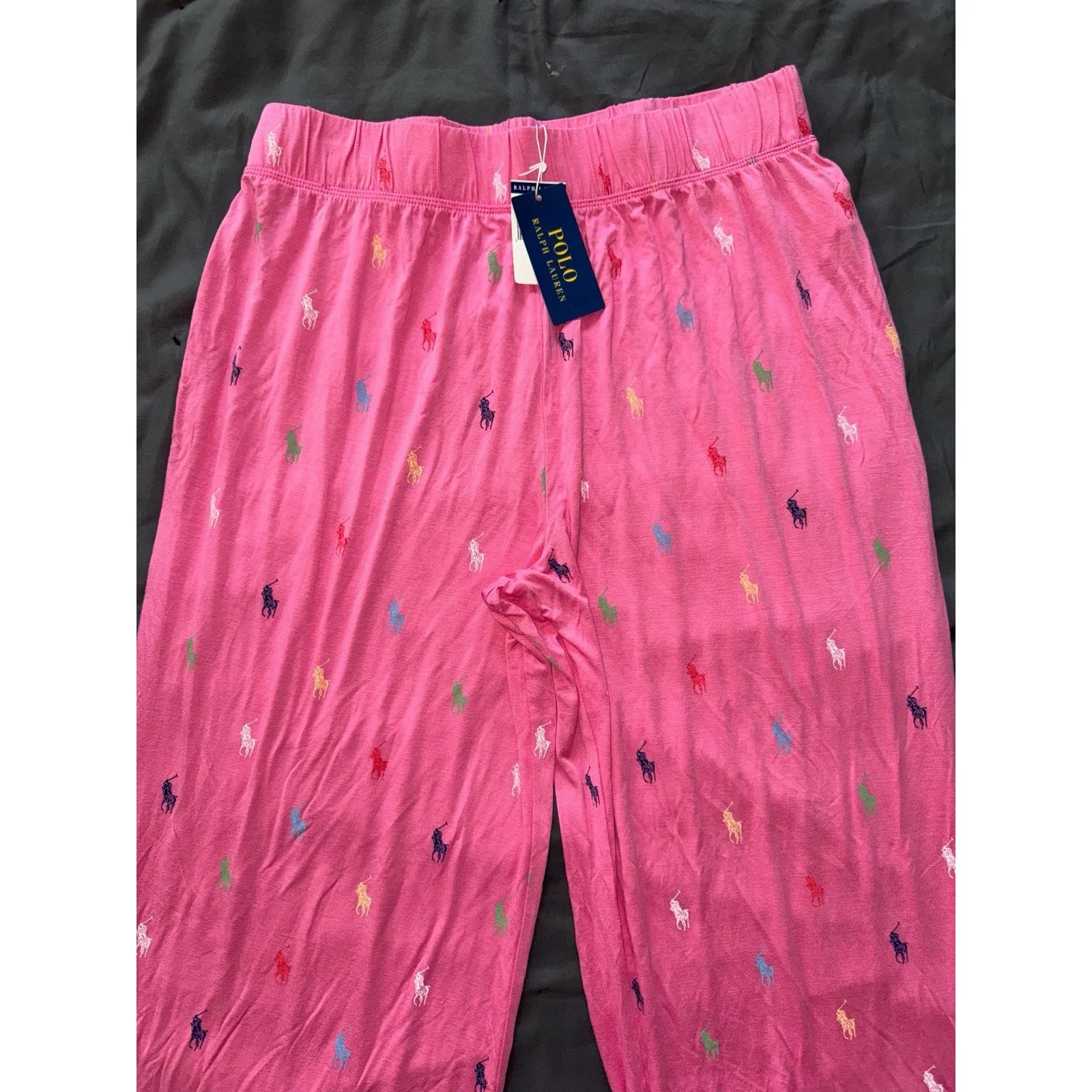 Polo Ralph Lauren Women's Pink All Over Print Lounge Sleep Pants Size XL NWT - Image 2