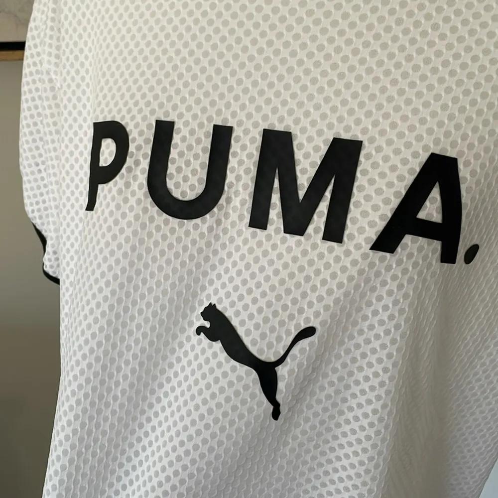 White Puma Short Sleeve Flowy Athletic Top - Image 4