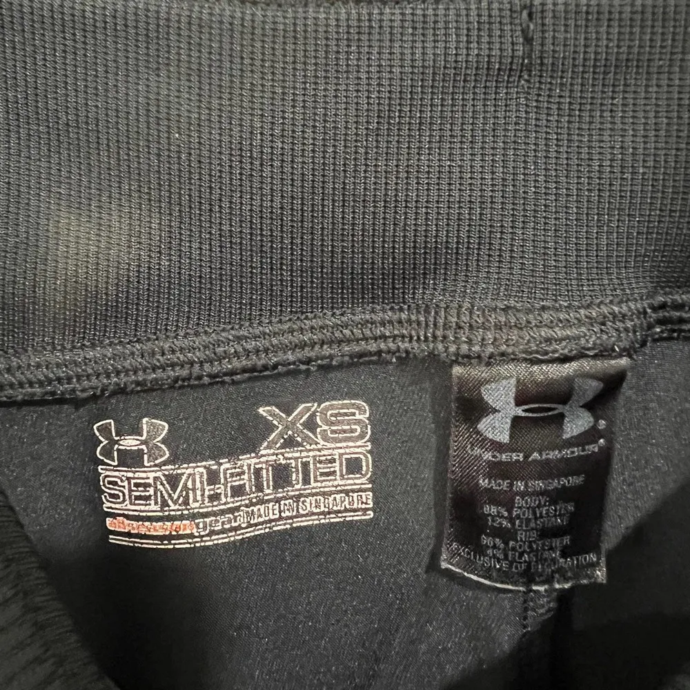 Under Armour Black Semi-Fitted Athletic Pants Sweatpants Size XS - Image 5