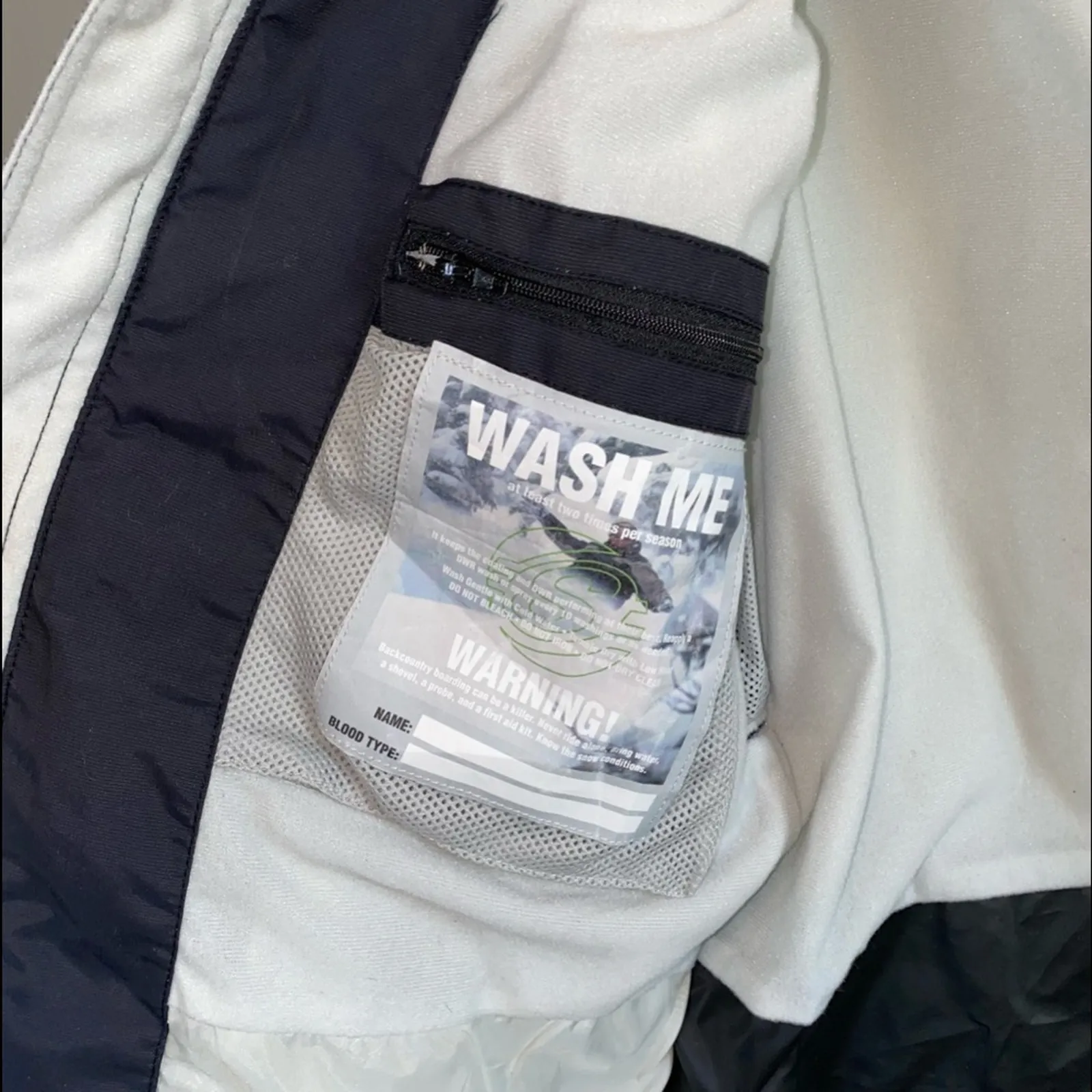 SIMS Snowboard RIB 10K Zone 2 XS Hooded Ski Snow Winter Coat Black White Green - Image 7