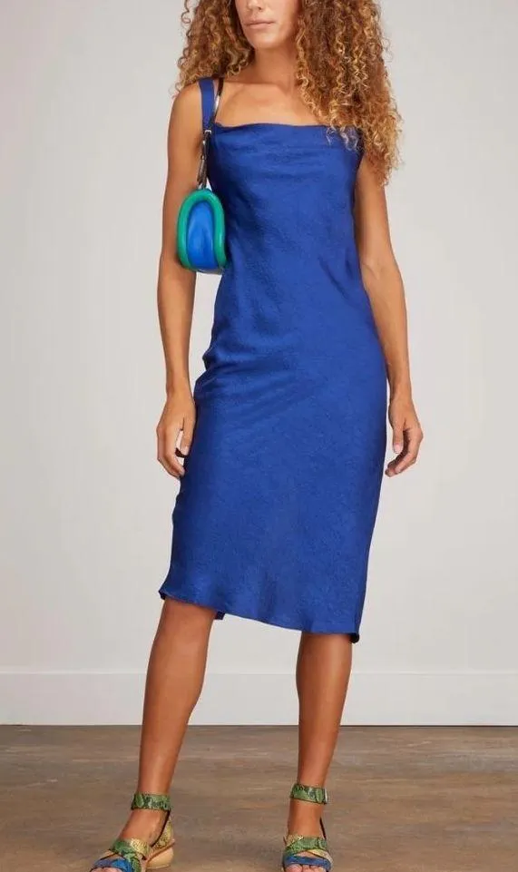 baum und pferdgarten Agamora Midi Slip Dress Dress Blue Womens Size 40 US 8 - Image 6