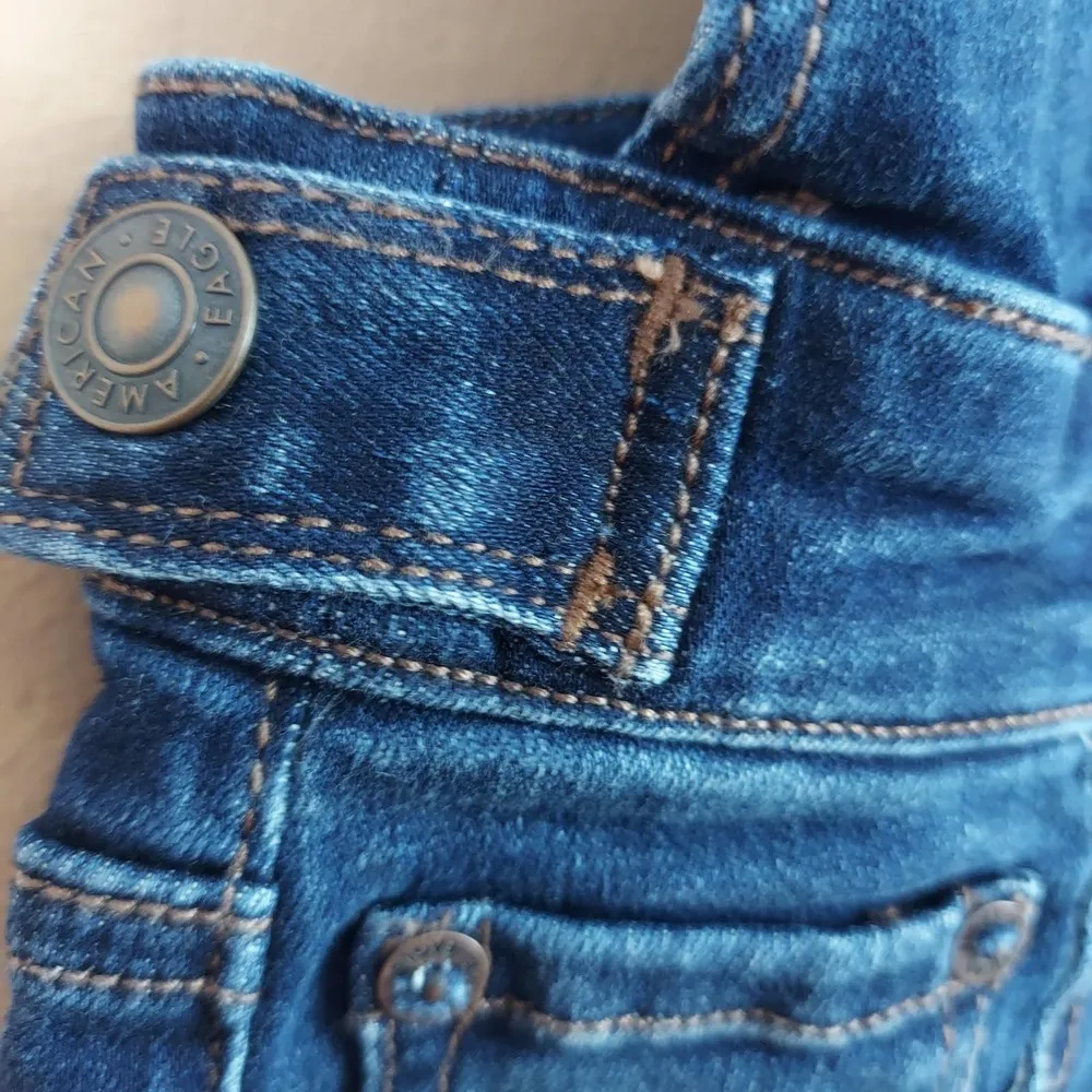 NWOT American Eagle Stretch Flare Denim Overalls - Image 14