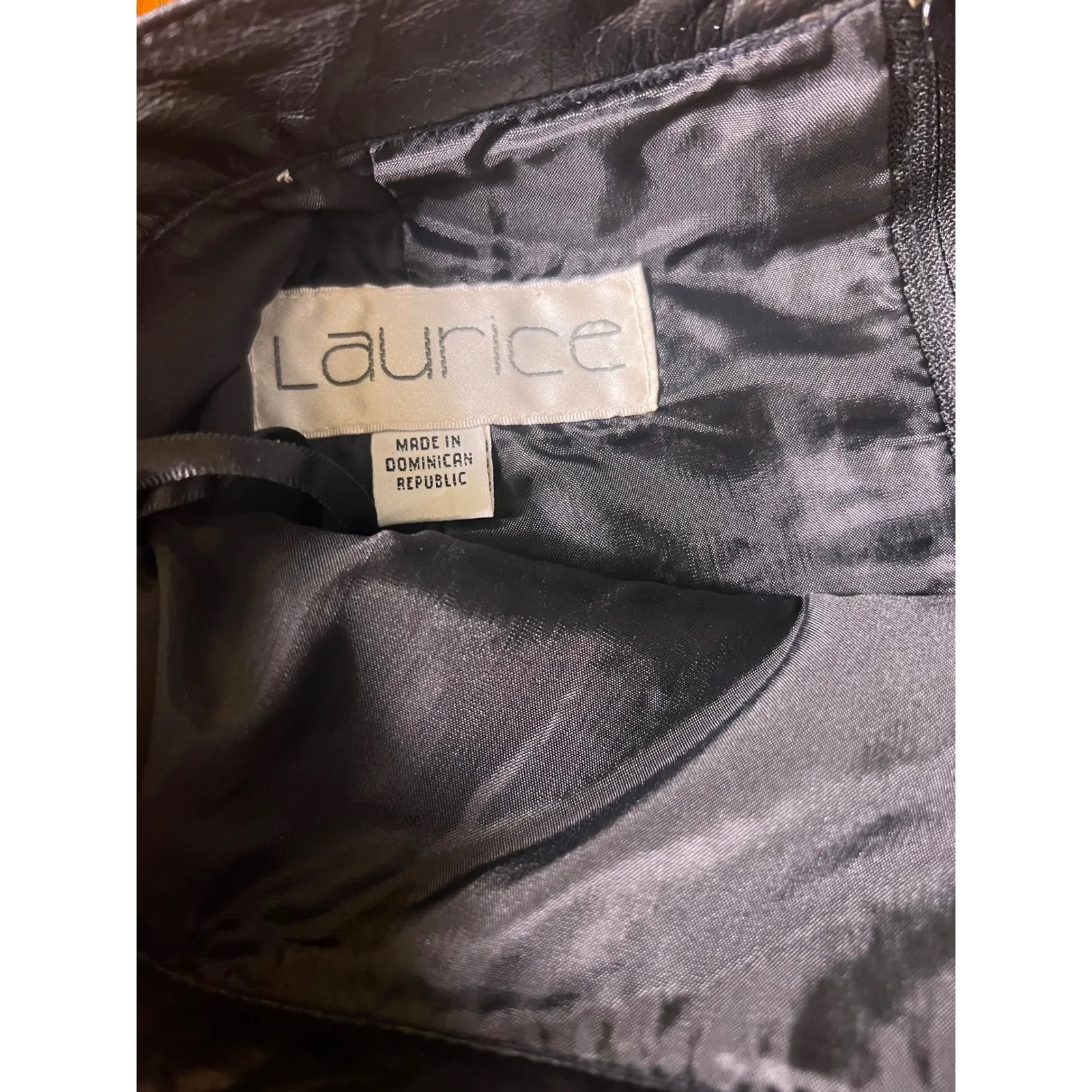 Vintage Laurice‎ Leather Pencil Skirt Panelled Midi Black Career Wear Size 9/10 - Image 5
