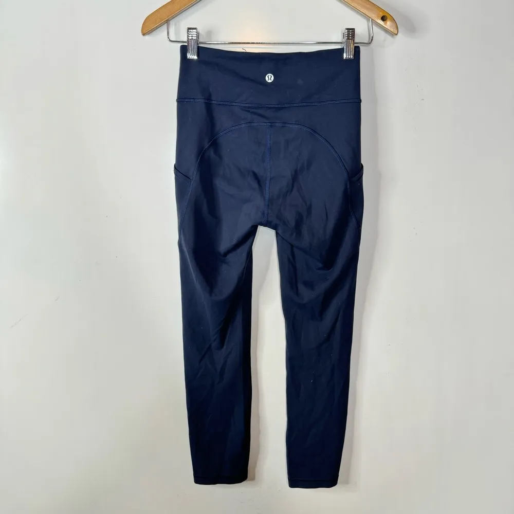 Lululemon Invigorate High-Rise Crop 23" Navy Size 4 - Image 2
