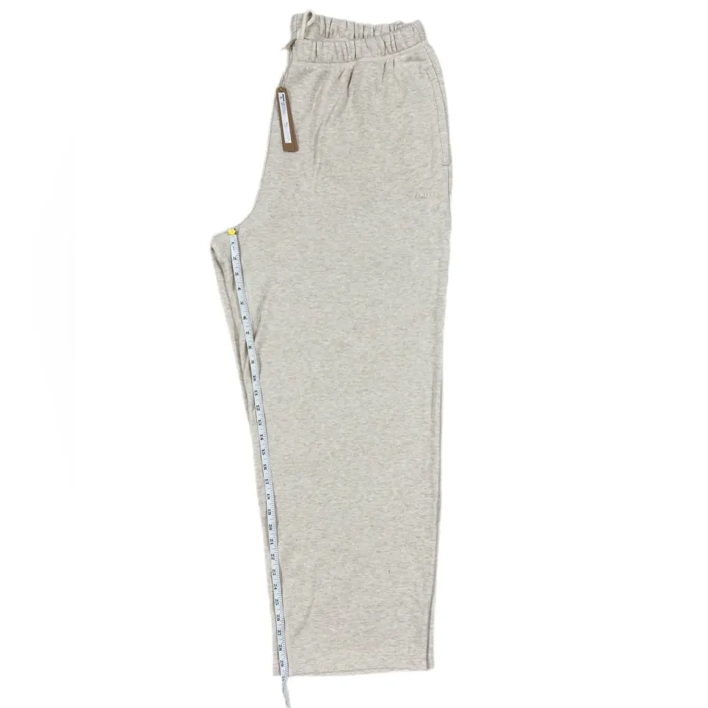SKIMS Cotton Fleece Classic Straight Leg Pant – Oatmeal Heather – XL – NWT - Image 3