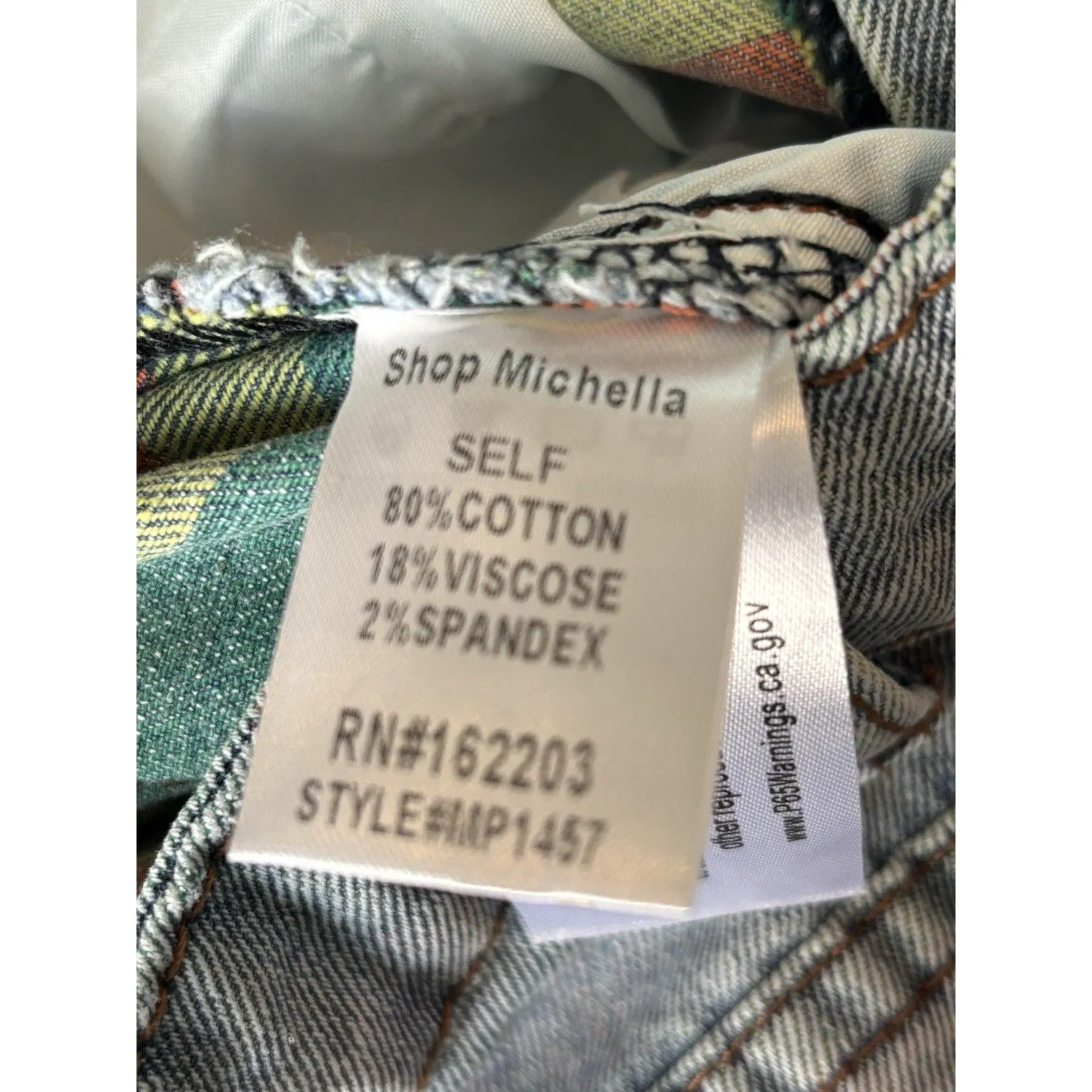 Shop Michella Women High Waisted Distressed Colorful Light Wash Denim Jeans Sz L Blue - Image 13