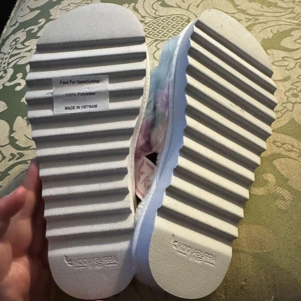 Koolaburra by UGG Unisex - K Fuzz'n Pastel Sandal, Size 9 NWT Cozy Gift Ready - Image 12