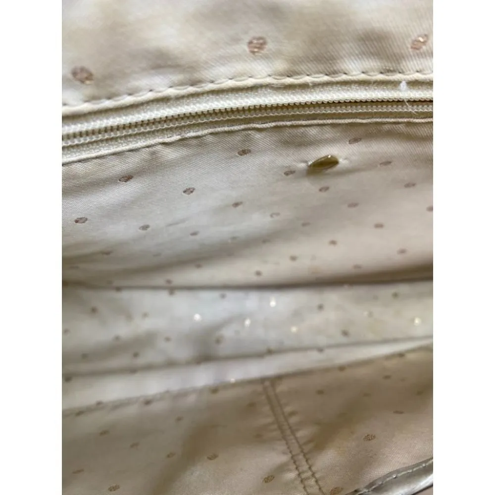 KATE SPADE Tan Patent Croc Embossed Messenger Bag - Image 15