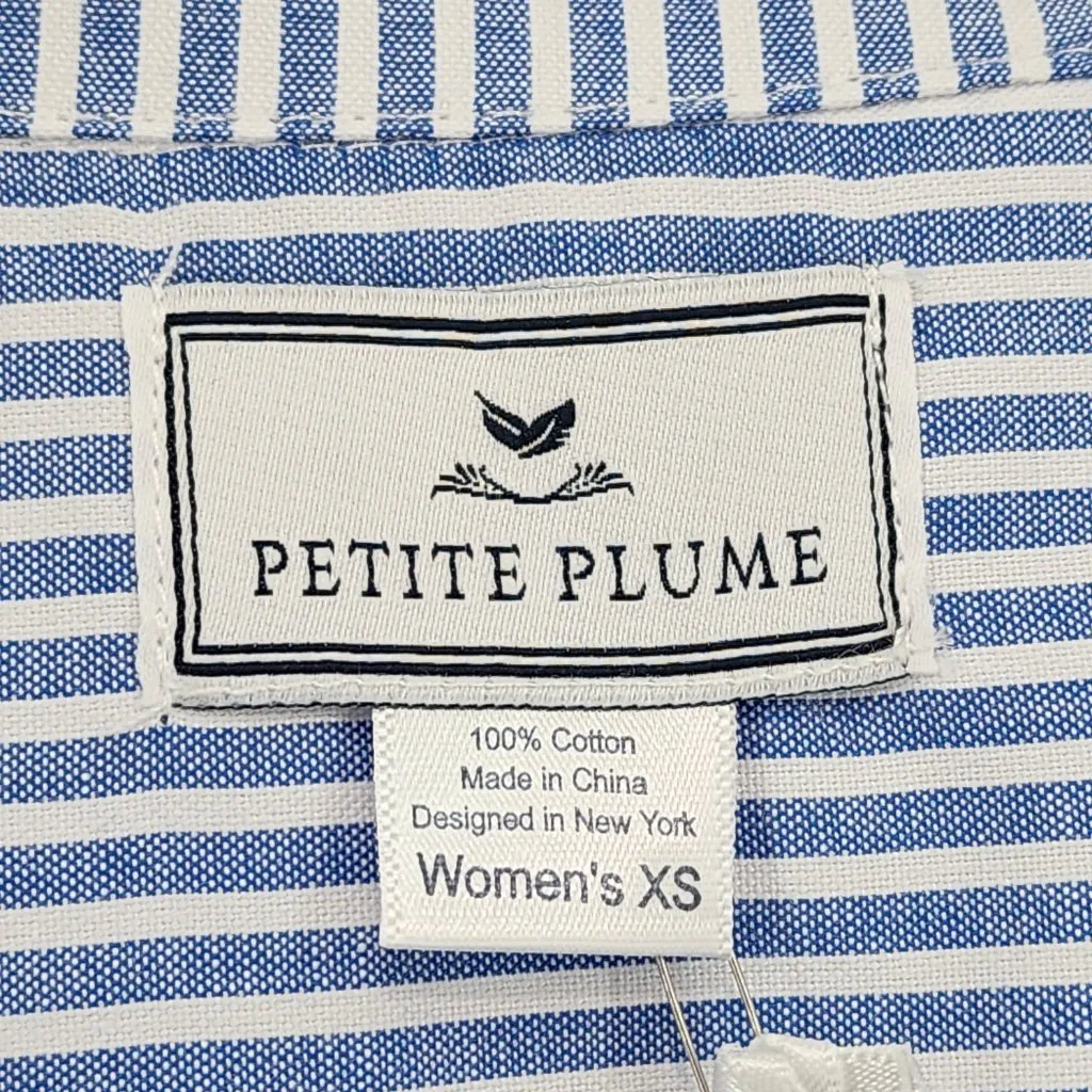 Petite Plume Women's French Blue Seersucker Pajama Set - Image 6
