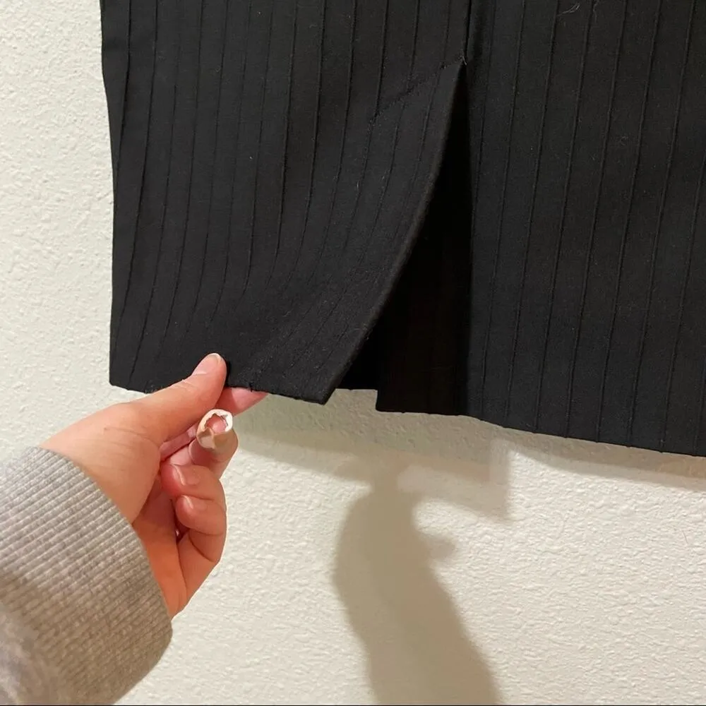 Eci Stretchy Knit Ribbed Knee Length Pencil Skirt Womens S Dark Academia Modest - Image 5