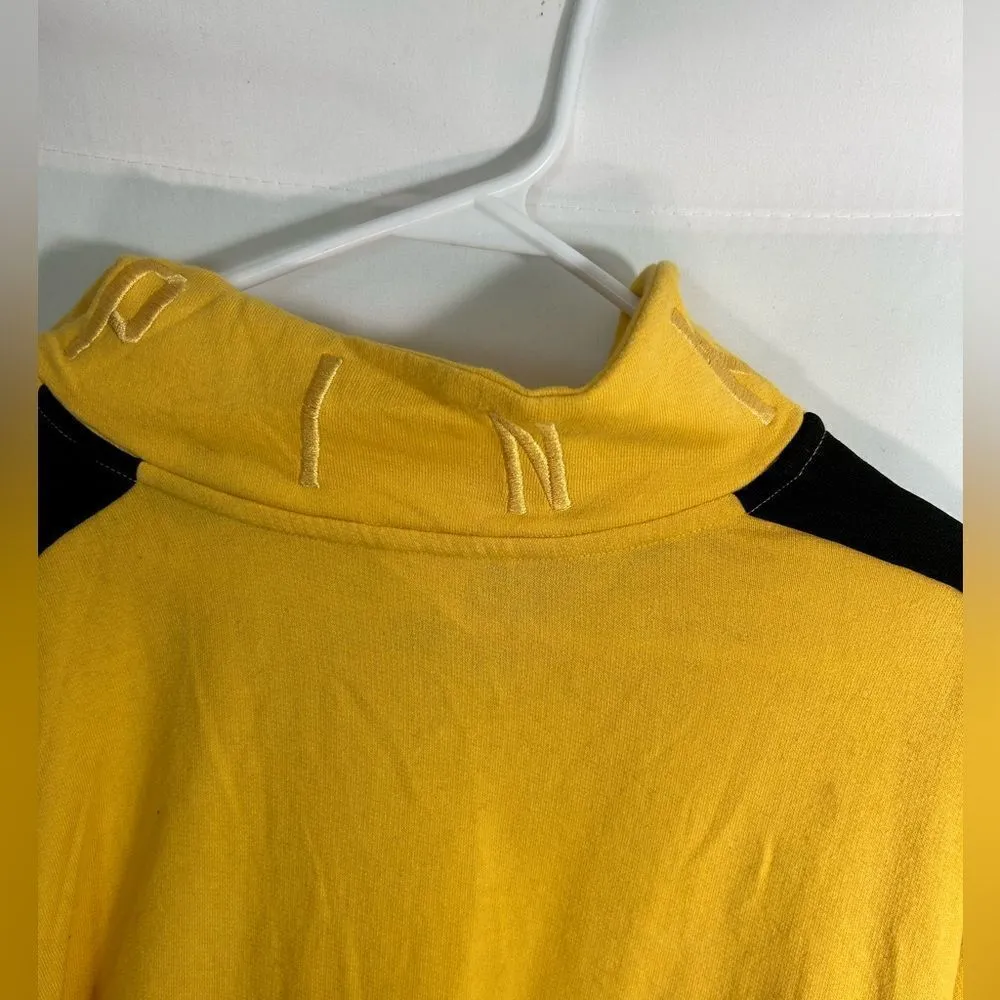 Victoria's Secret PINK Yellow Pullover Sweatshirt Size M - Image 4