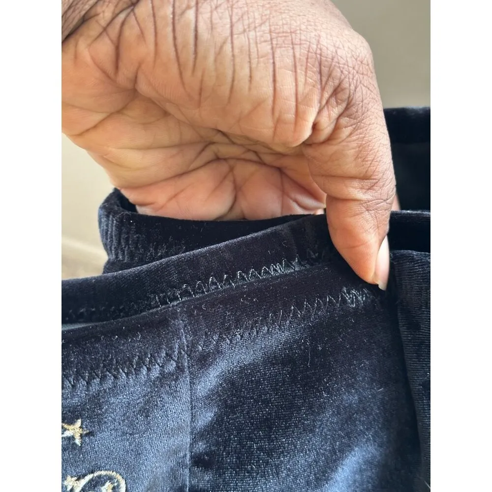 ASH Eros Velvet Boho Black Tall Boots Embroidered Over-The-Knee Sz 37 US 6.5 - Image 12