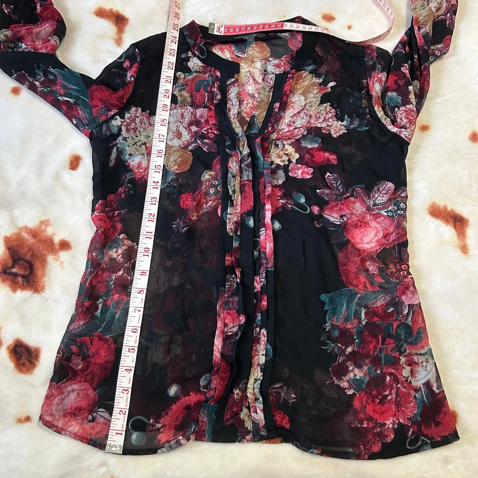 Black Floral Blouse - Image 7