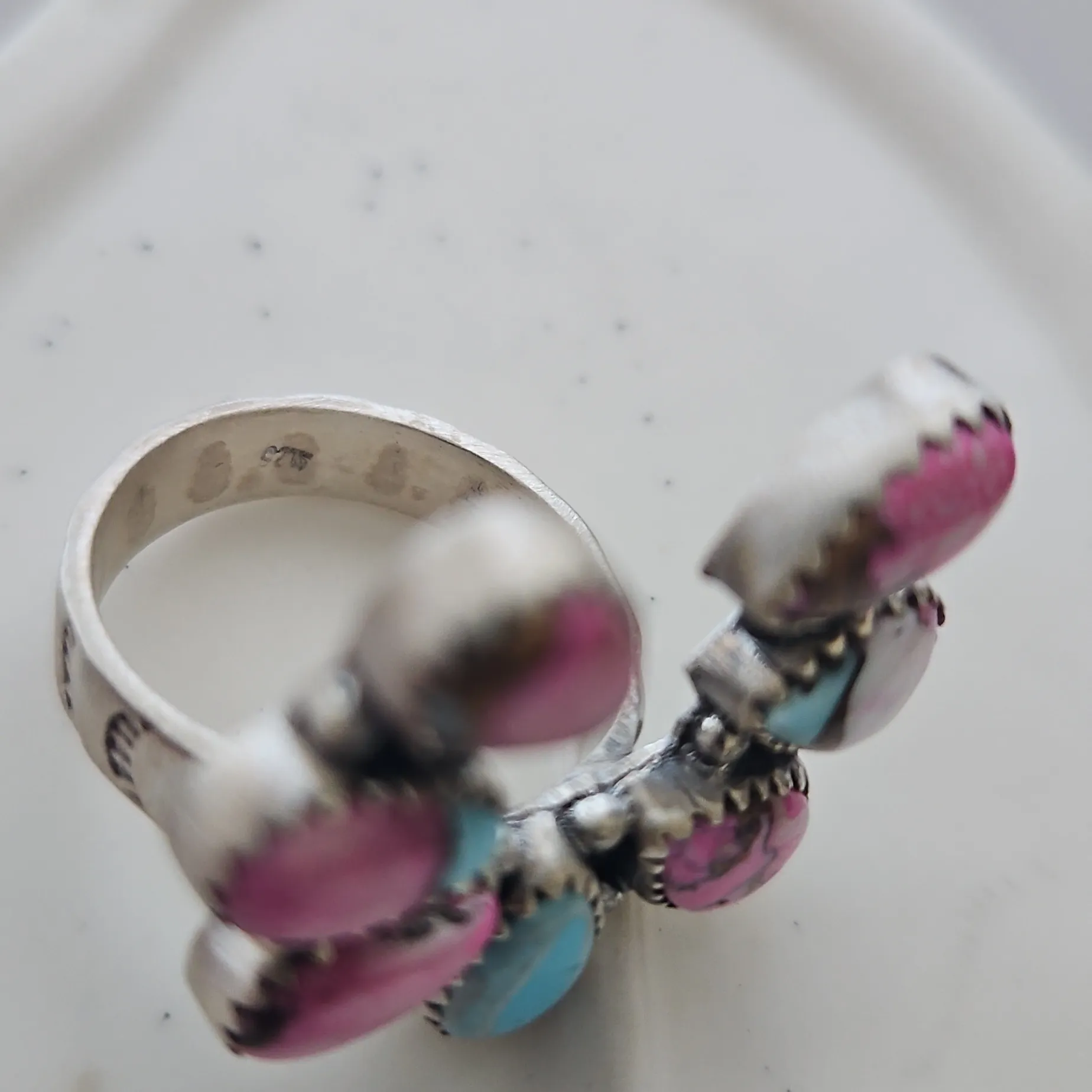 Cotton Candy Naja Turquoise Ring - Image 2