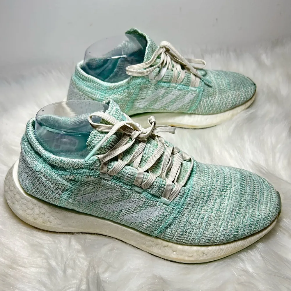 Adidas PureBoost Go Running Shoes Boost Green White Sneaker Size 9 - Image 7