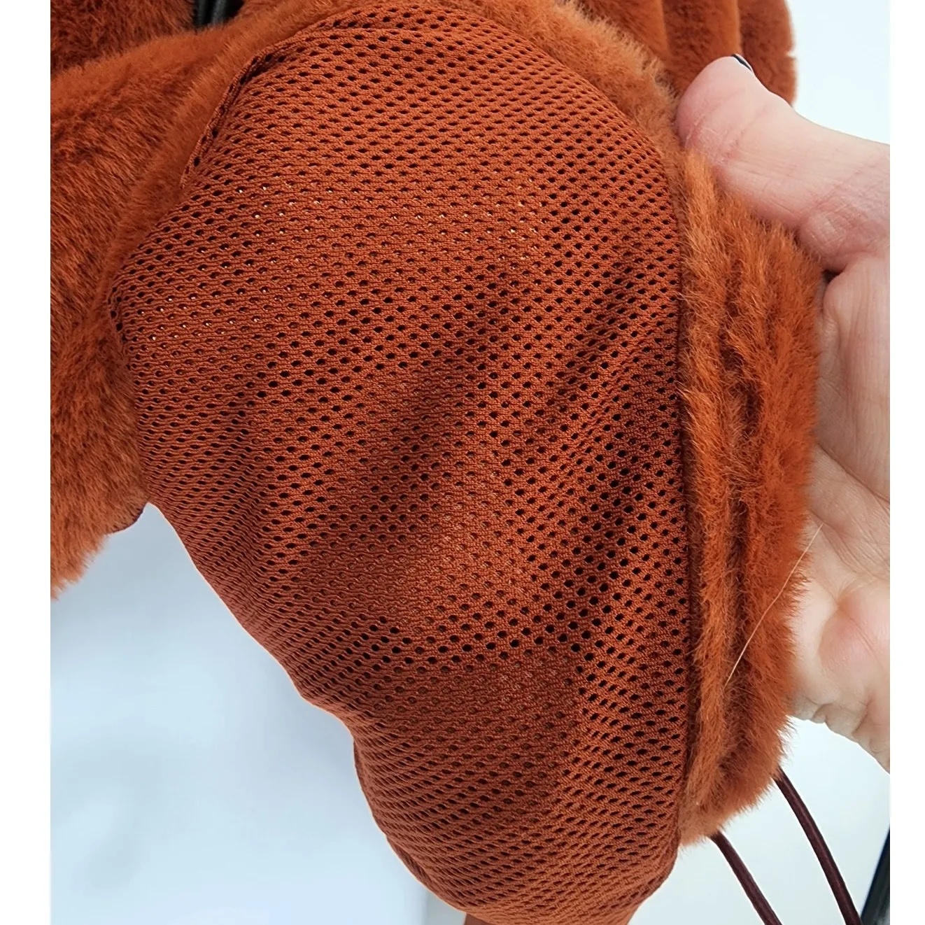 Blank NYC Burnt Orange Fuzzy Half-Zip Pullover Jacket Women’s XS - Image 6