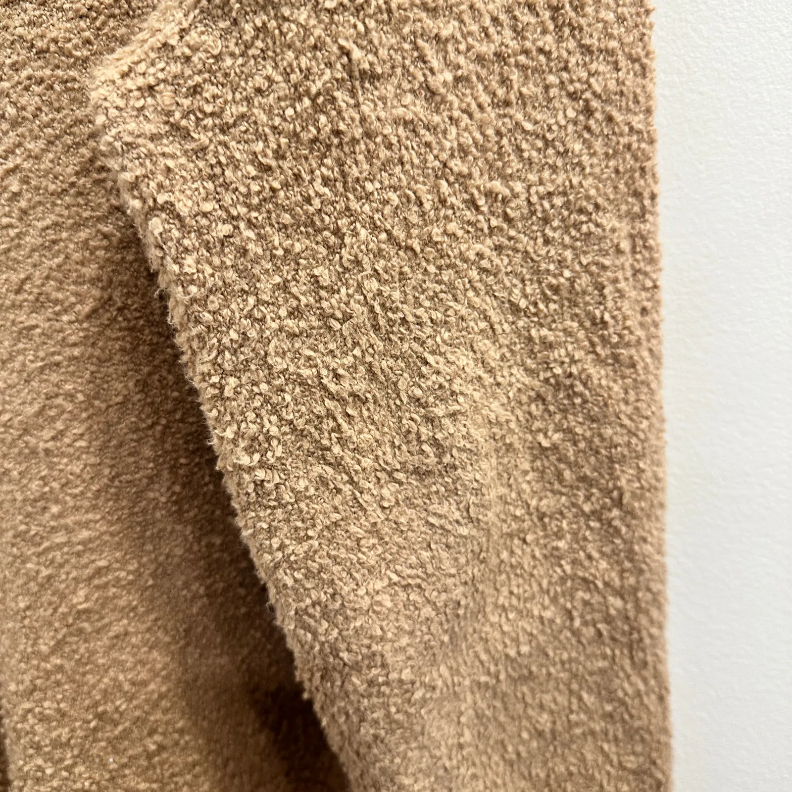 Eileen Fisher Tan Organic Cotton Boucle Long Cardigan Coastal Cozycore Fall Work - Image 6