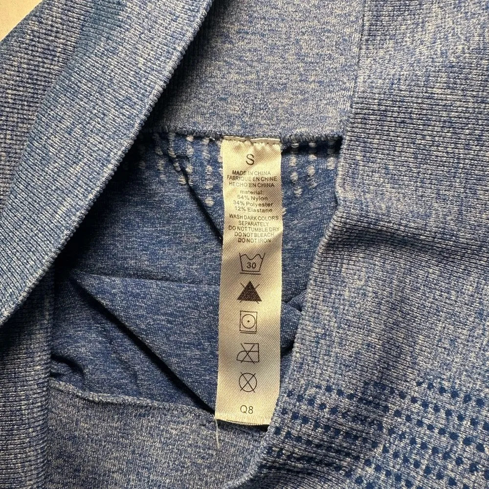 Aoxjox Vital Seamless Biker Shorts, contour High Waist Blue - Image 3