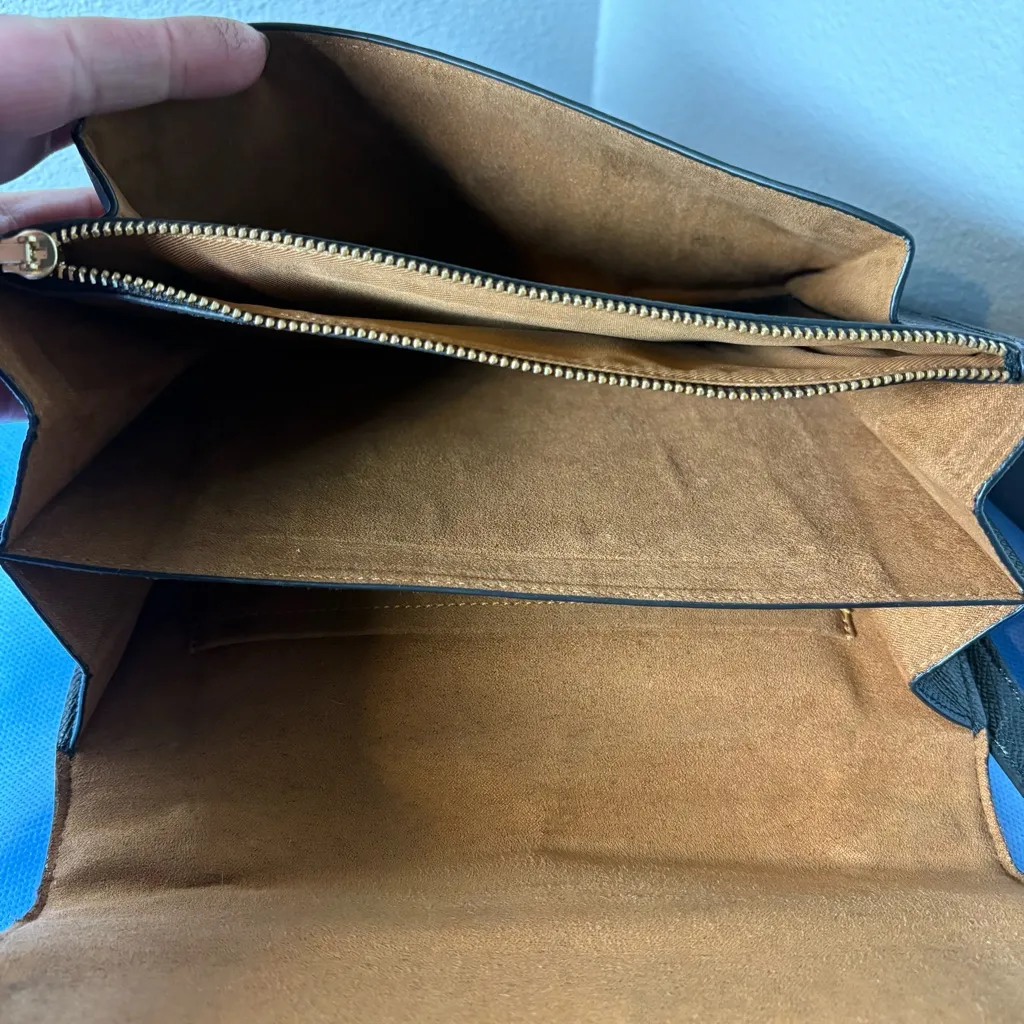 Coach Black and Brown signature Crossbody Bag - Image 9