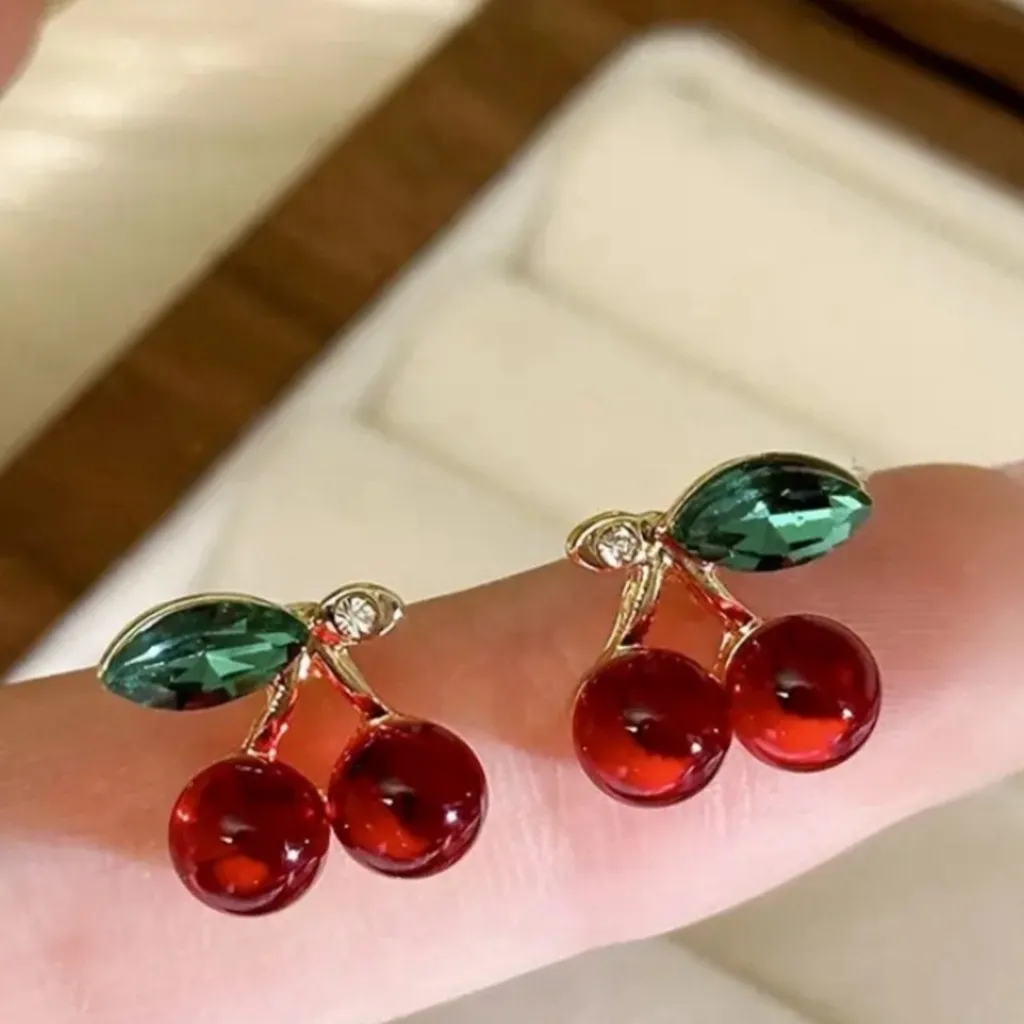 Cherry Earrings Red - Image 5