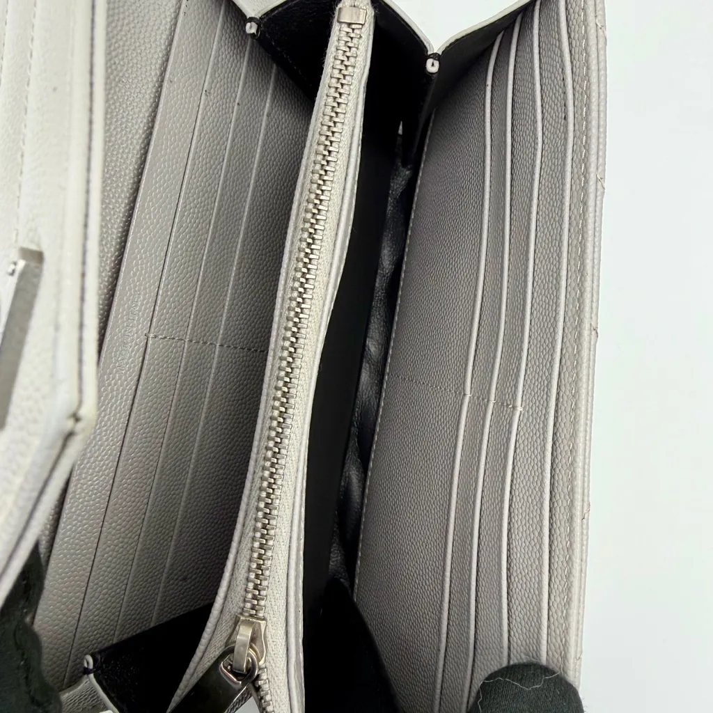 Yves Saint Laurent Taupe Quilted Leather Clutch Wallet on Chain - Image 6