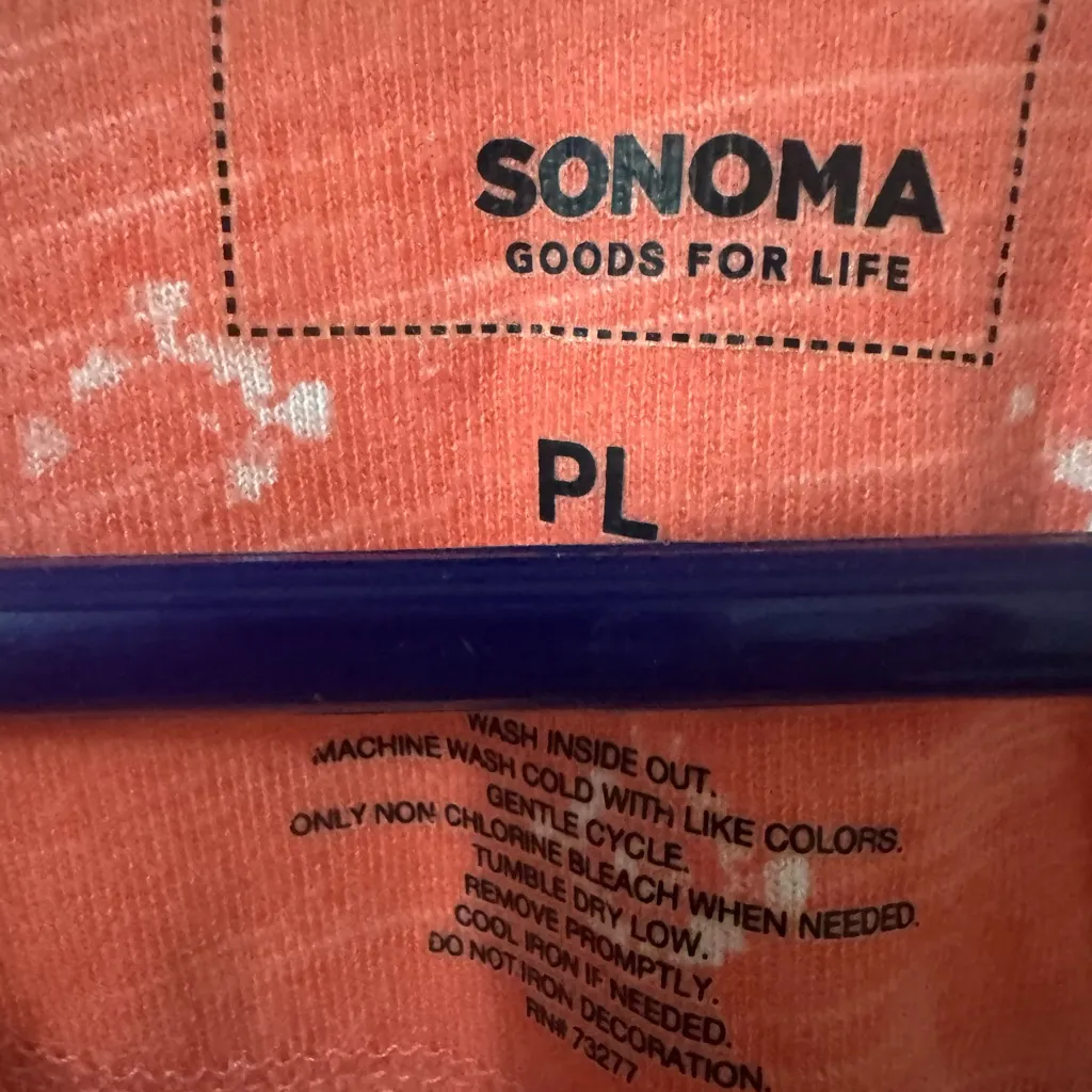 Sonoma Women's Coral Patterned Long Sleeve Top - Image 2