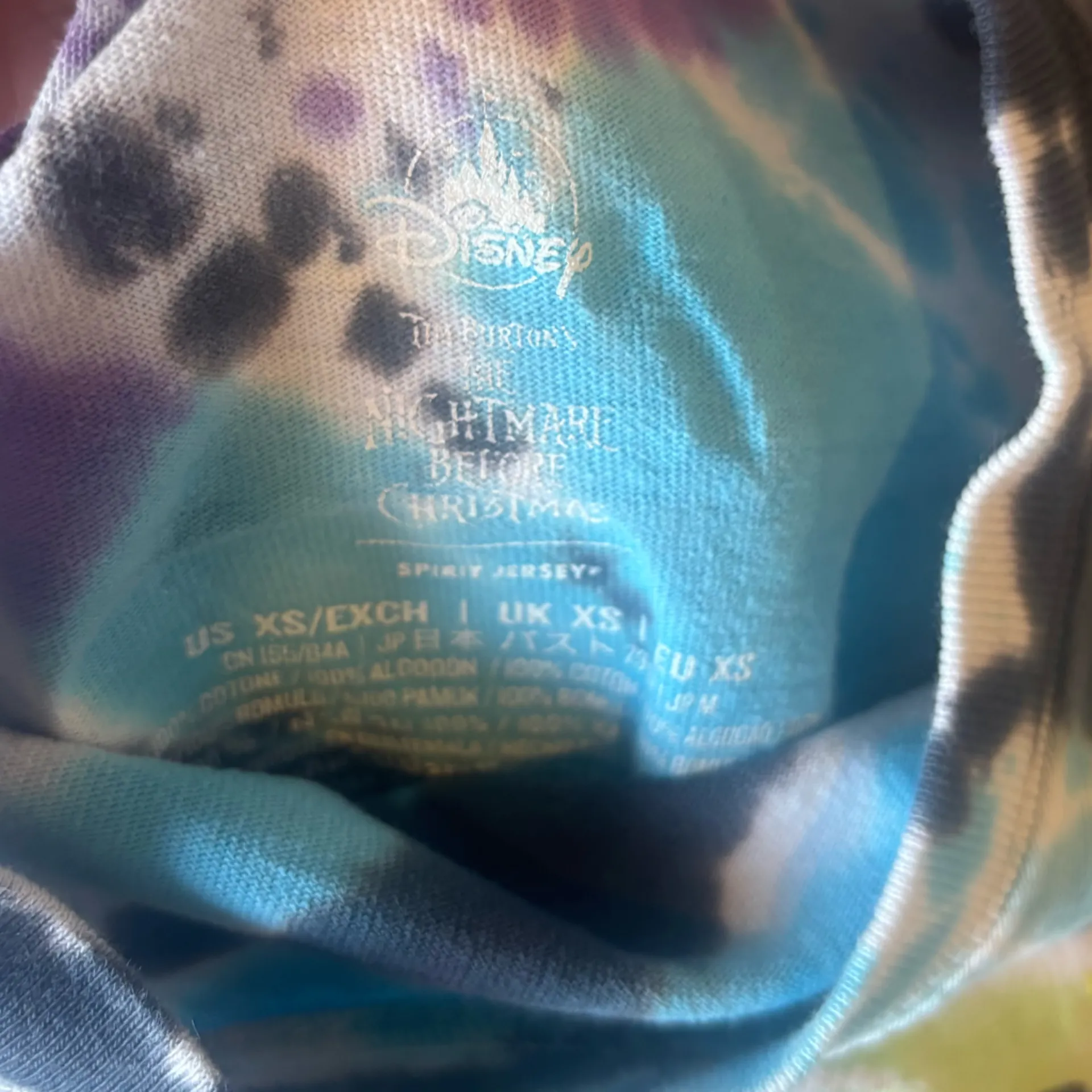 Disney Nightmare Before Christmas Oogie Boogie Bash Tie Dye Spirit Jersey - Image 7