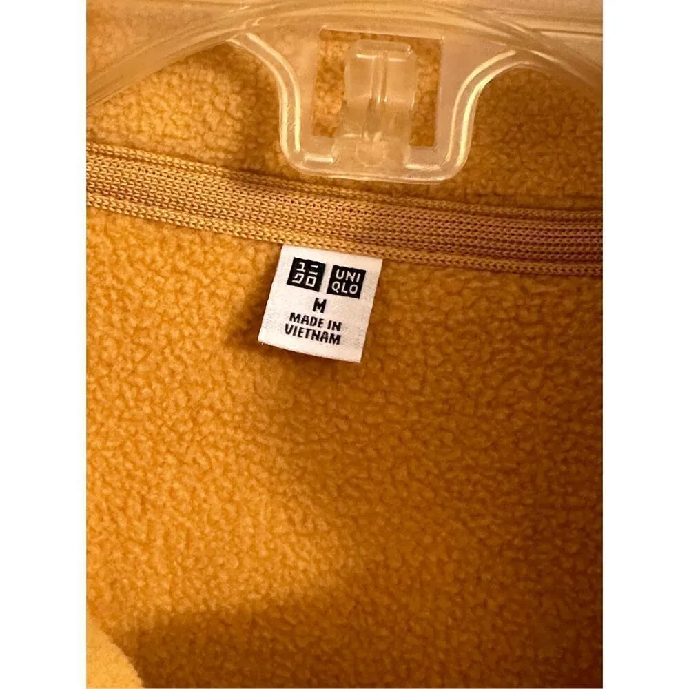 Uniqlo Medium Fleece Full-Zip Jacket - Yellow - Image 9
