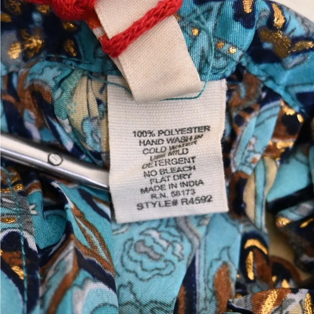 Raga Womens M Akira Ruffle Collar Maxi Dress Turquoise Blue NEW - Image 11