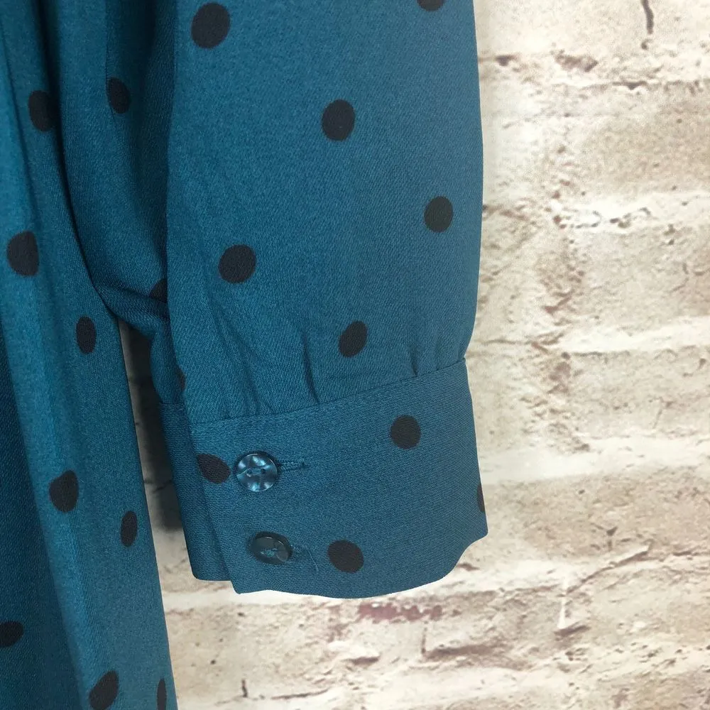 NEW Old Navy Teal Dot Long Sleeve Shift Dress - Image 8