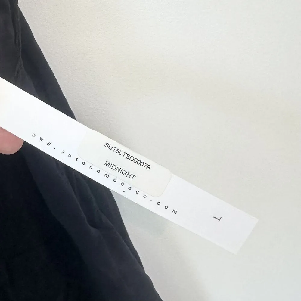 NWT Susana Monaco Navy Blue Bodycon Dress - Large - Image 3