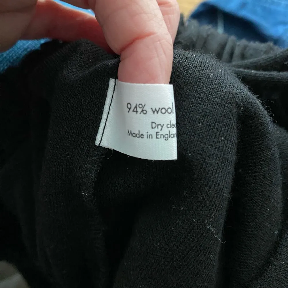 Eskandar Size 1 US L Wool Wide Leg Pants Black Minimalist Quiet Luxury Capsule Size L - Image 4