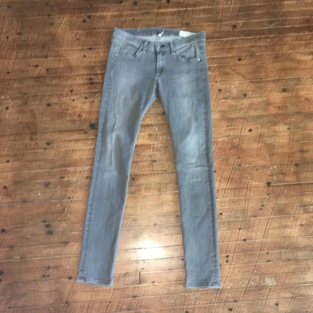 Rag and Bone 28 light gray cropped skinny jeans - Image 2