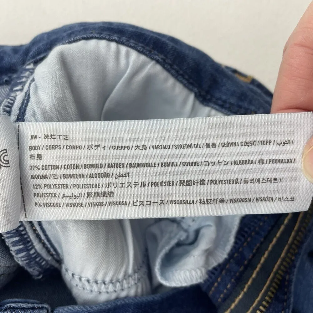 25 0 Flare Jeans High Rise Medium Wash Stretch Women’s Blue Grunge - Image 12