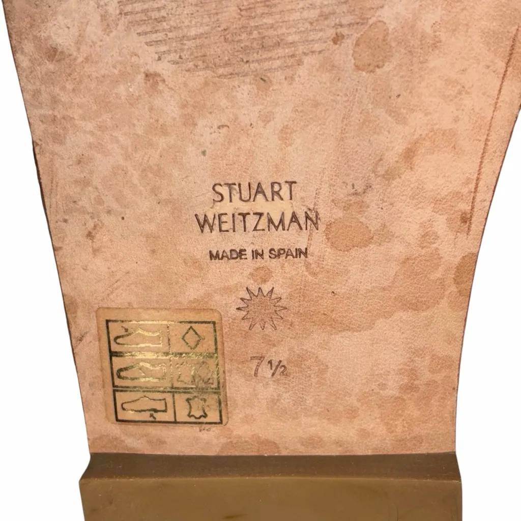 Stuart Weitzman Patent Leather Cork Aldona Thong Sandals Shoes size 7.5 - Image 7