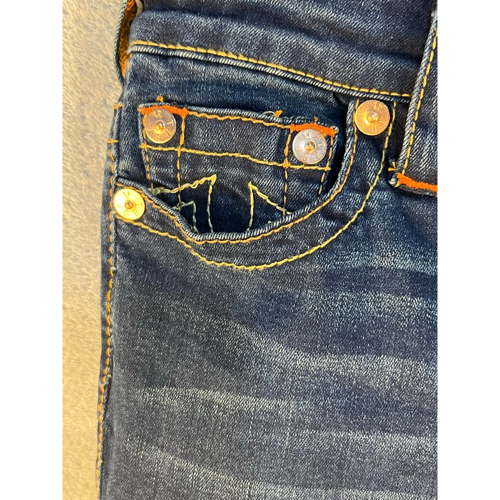 True Religion Becca Bootcut Jeans Size 26 Mid Rise Stretchy Horseshoes Western - Image 5