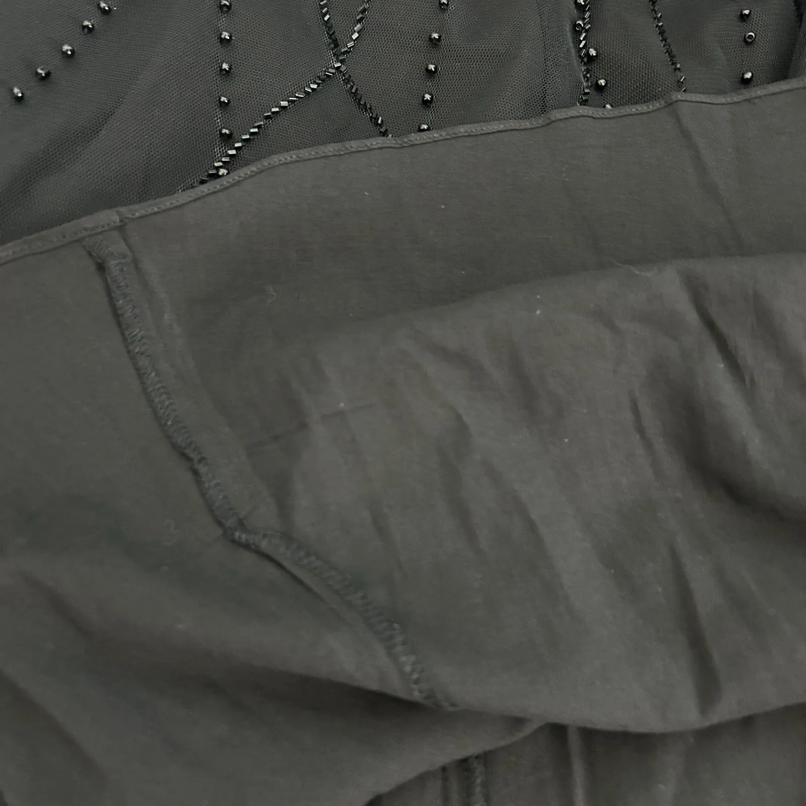 FOREVER 21 Whimsical‎ Beaded Embellished Tulle Mesh Party Midi Skirt Size Large - Image 6