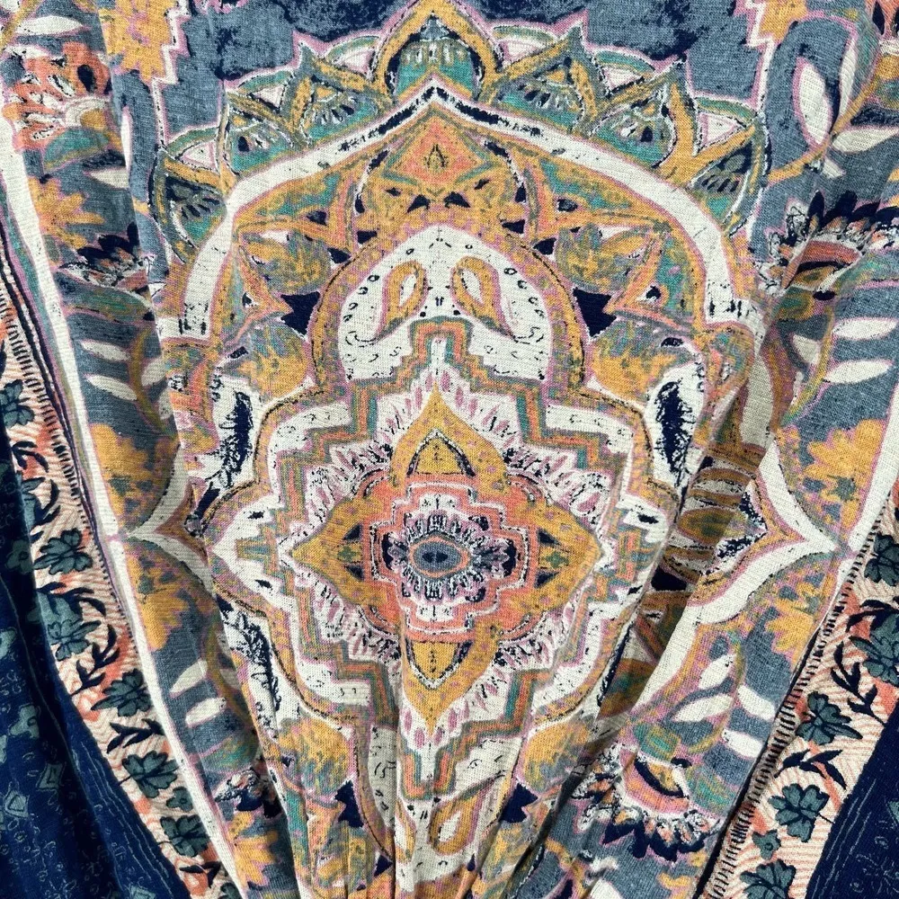 Lucky Brand Women Persian Carpet T-Shirt Printed Short Sleeve Boho Tee Size 1X - Image 4