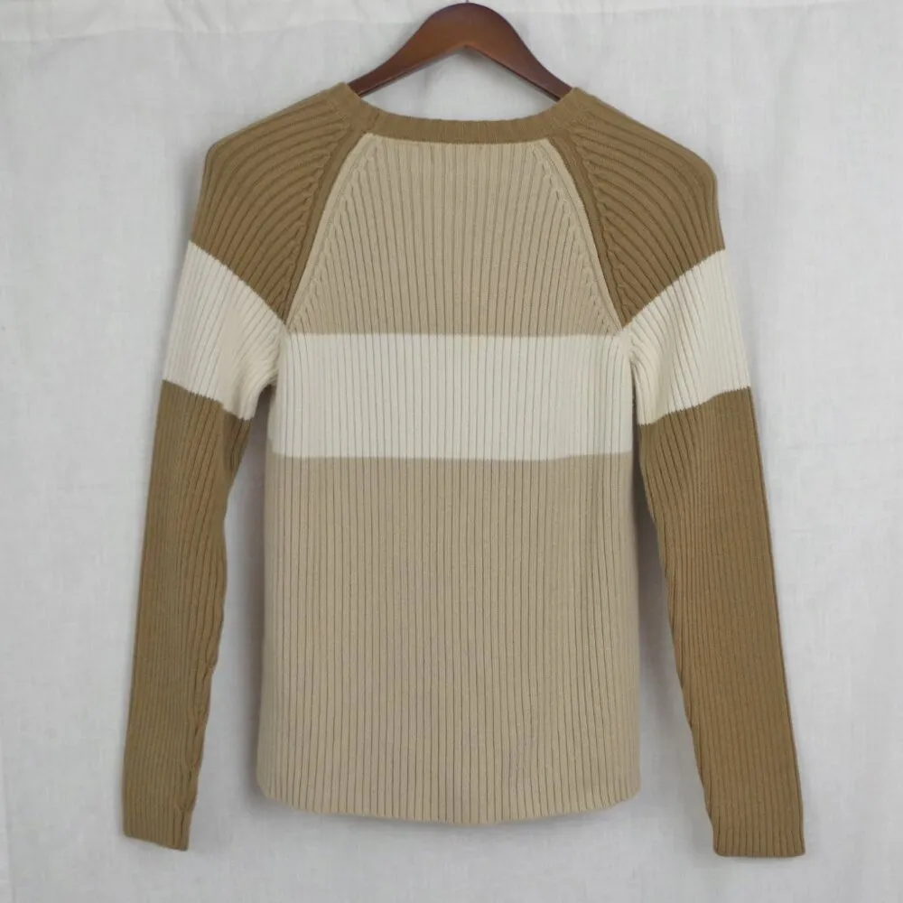 Vintage Structure Colorblock Raglan Sweater - Image 4