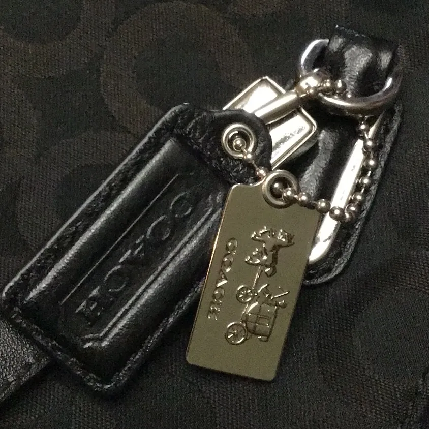 COACH MADISON OP ART SIGNATURE BLACK CANVAS TOTE HAND BAG COMES WITH 2 HANG TAGS - Image 14