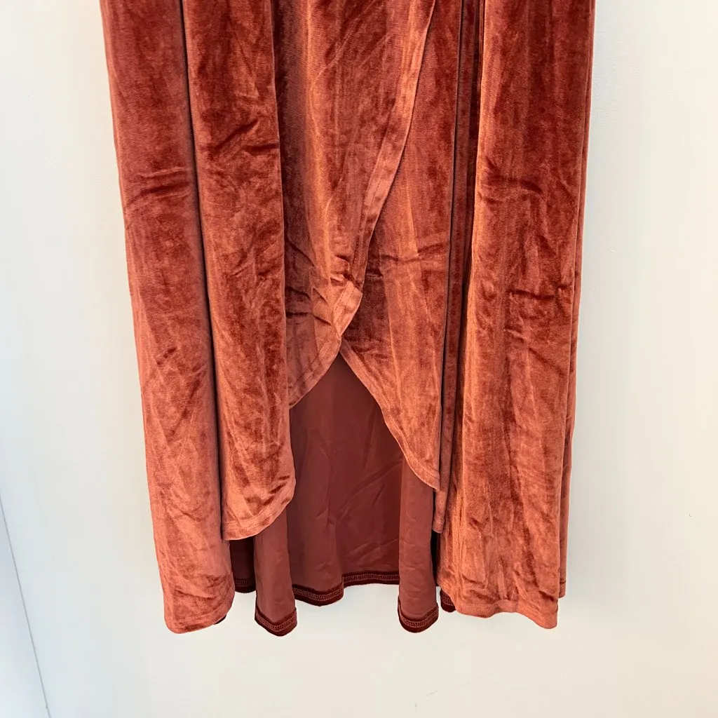 Baltic Born Katelyn Velvet Maxi Wrap Dress in Cinnamon Burnt Orange Size 2X NWOT - Image 8