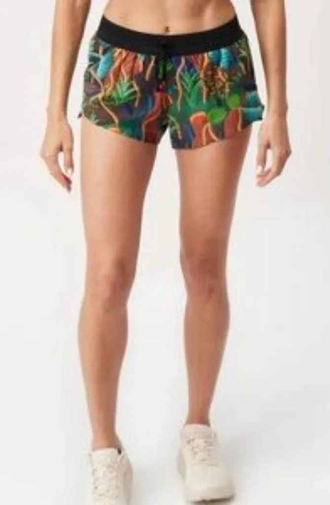 Janji Women's AFO AirFlatOut 3" Middle Running Short Naturaleza Size Small Red - Image 1