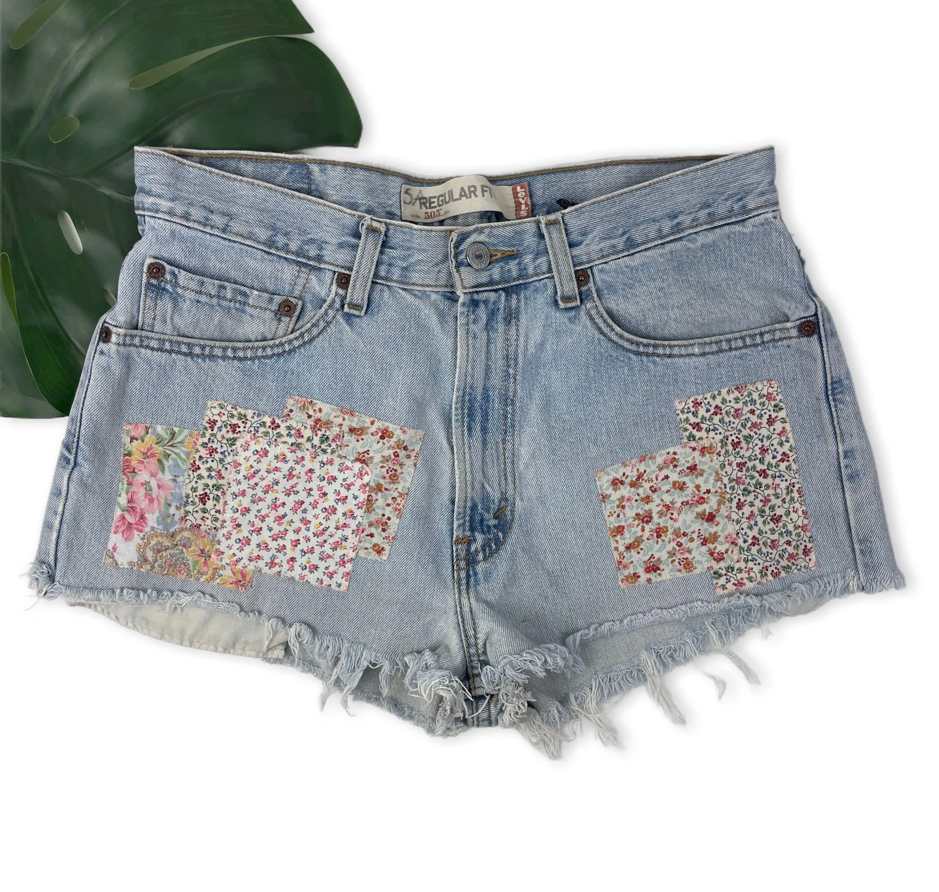 Levi’s Urban Renewal Remade Quilted Patch Denim Shorts - Image 4