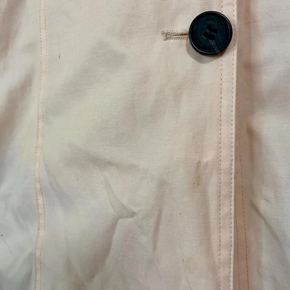 Michael Kors Women's Trench Coat With Buttons Pink Size XS FLAW - Image 9