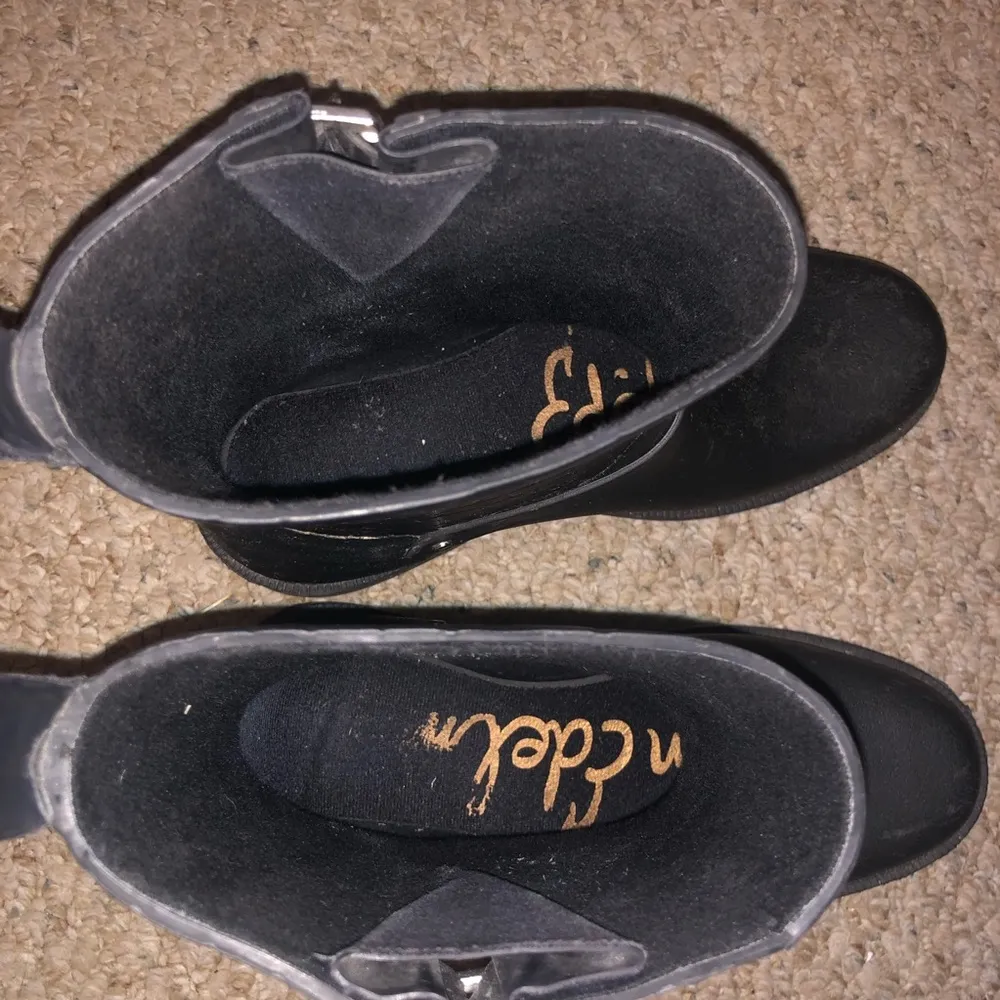 Sam Edelman Keigen Black Short Crocodile Patterned Rain Boots - Image 7