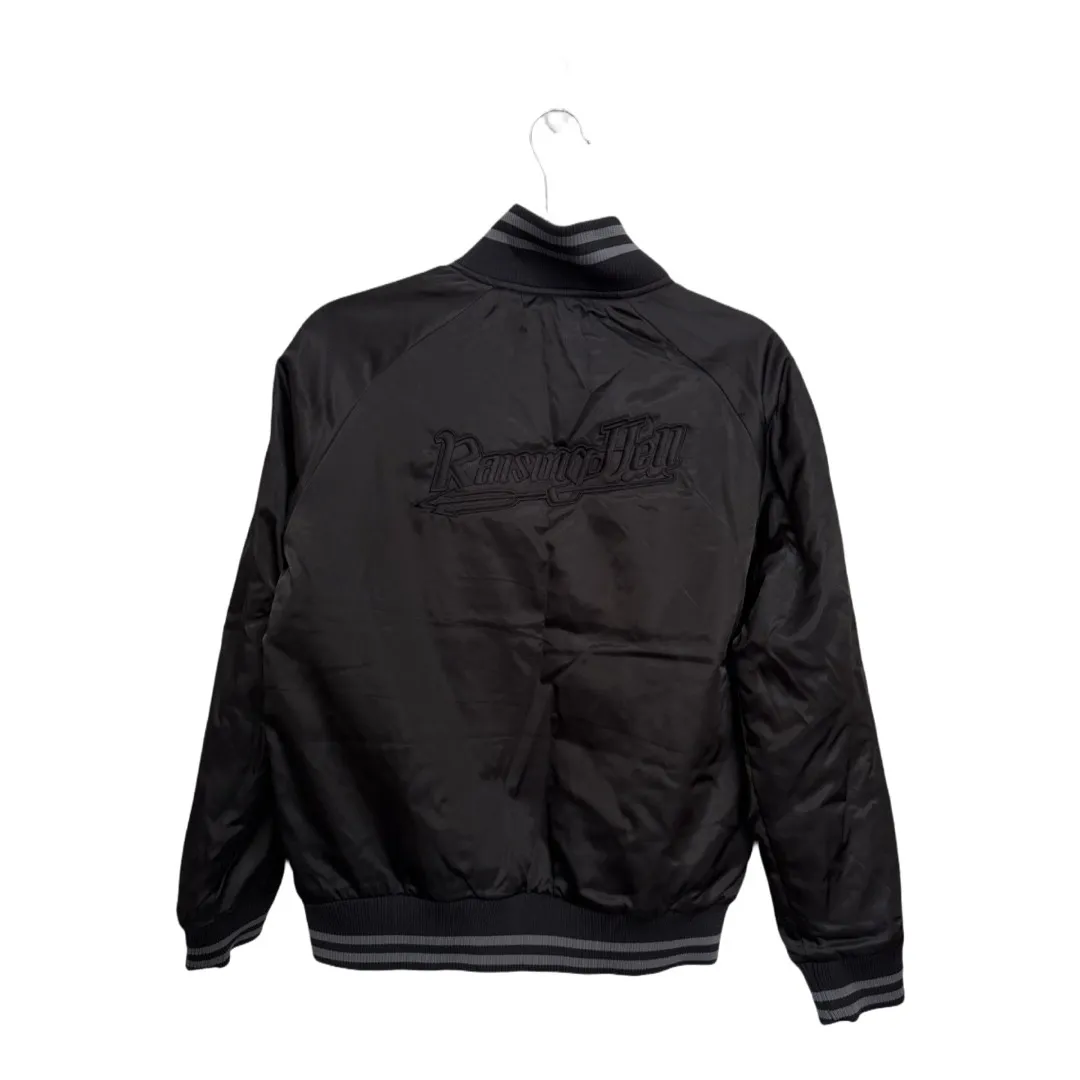 NIKE X MARK WARD Raising Hell St Reatham Women's Varsity Bomber Jacket M Black - Image 5