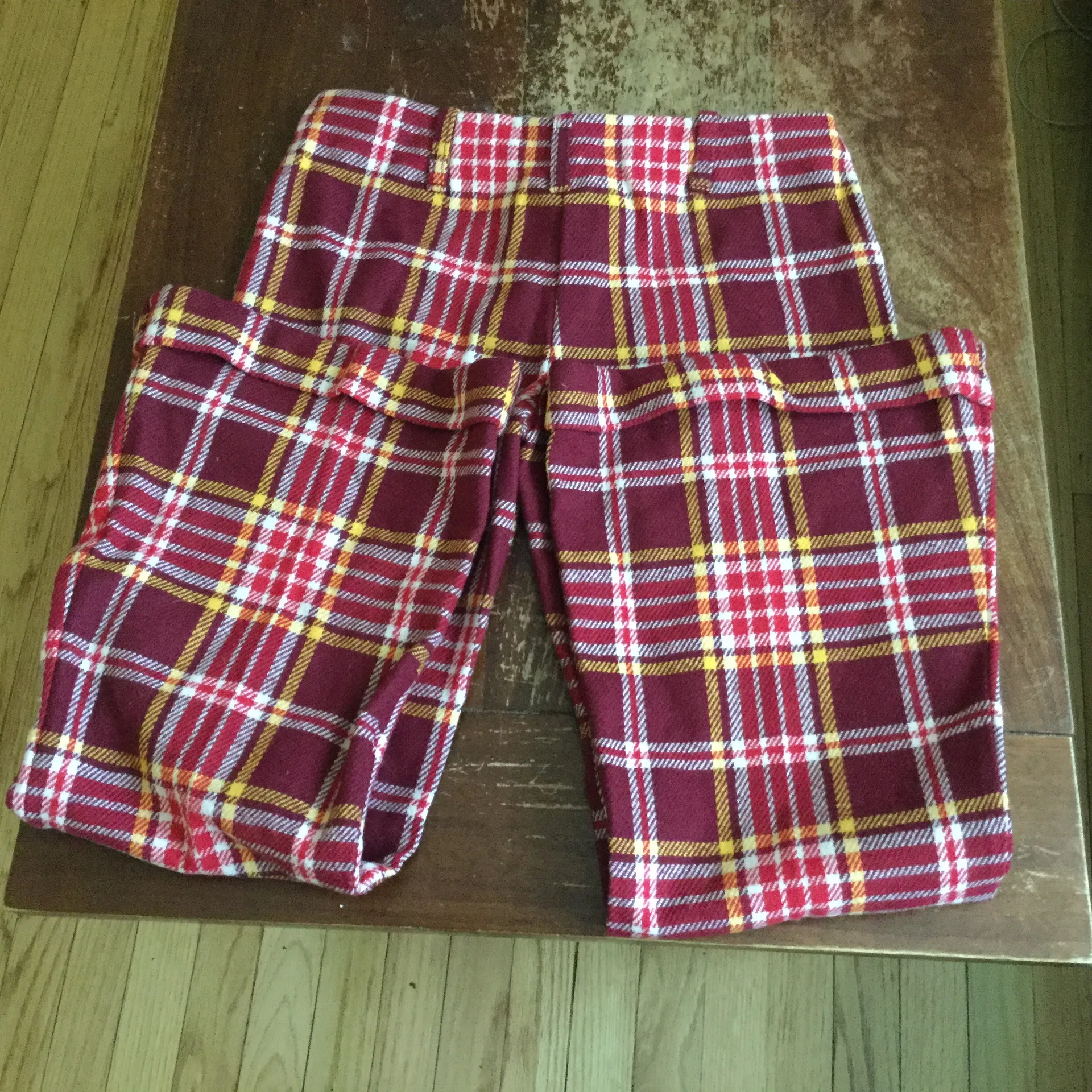 NWT Vintage Plaid Red Crop Pant - Sz 7 - Image 3