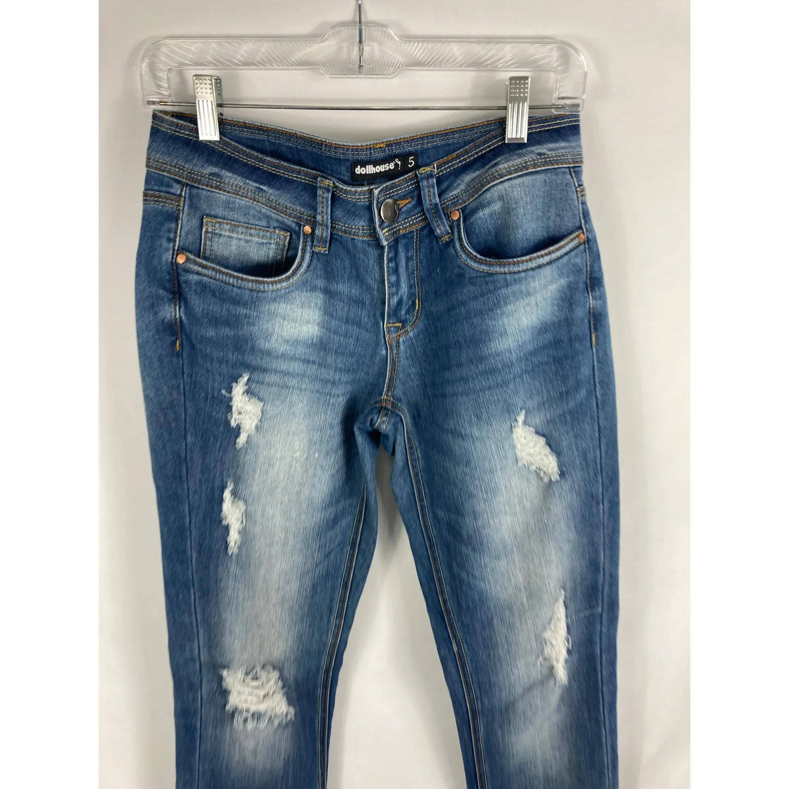 Dollhouse Jeans Charley Distressed Skinny Jean Size 5 - Image 2