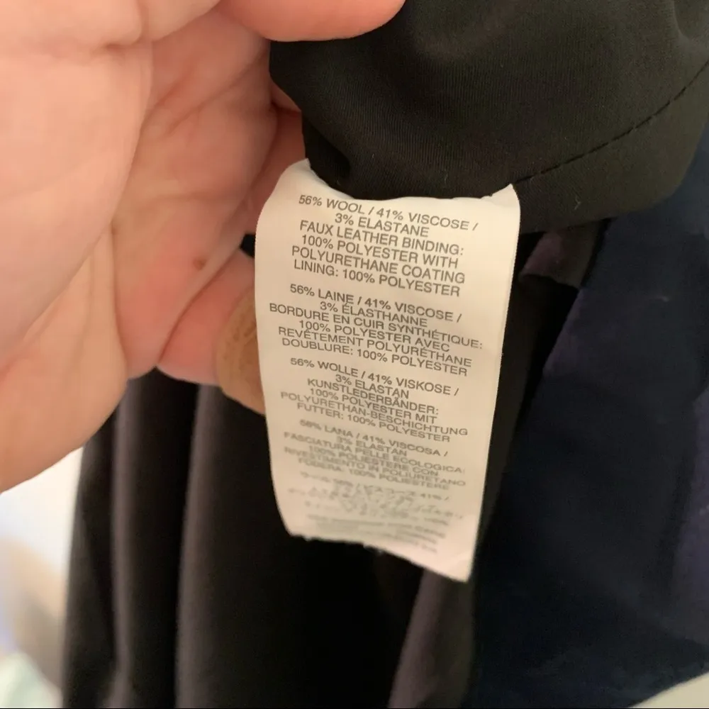 J. Crew Colorblock Dress Faux Leather Trim Navy - Image 12